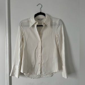White Satiny button down from Zara